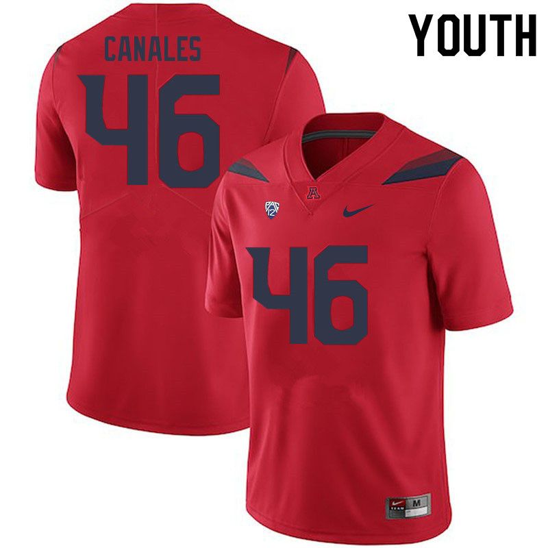 Youth #46 Thor Canales Arizona Wildcats College Football Jerseys Sale-Red